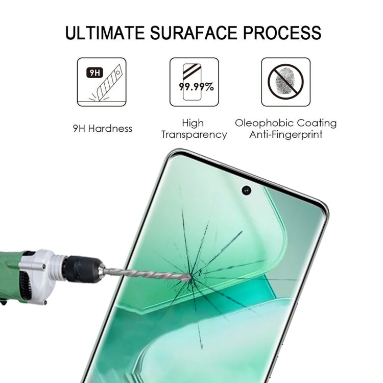 For vivo T3 Pro 5G / iQOO Z9s / Z9s Pro 25pcs Edge Glue 9H HD 3D Curved Edge Tempered Glass Film - Black