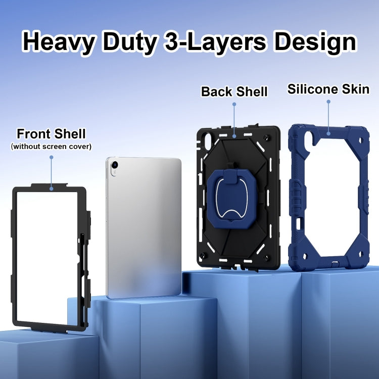 For Huawei Matepad 11.5 2023 Contrast Color Robot Silicone Hybrid PC Tablet Case