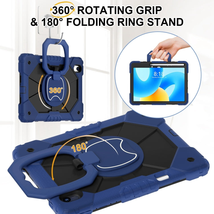 For Huawei Matepad 11.5 2023 Contrast Color Robot Silicone Hybrid PC Tablet Case
