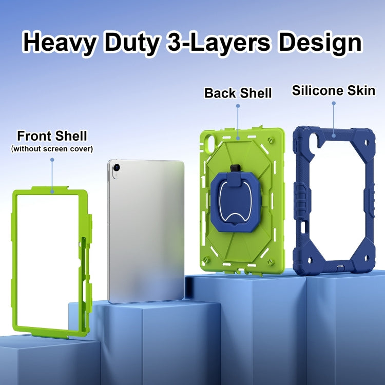 For Huawei Matepad 11.5 2023 Contrast Color Robot Silicone Hybrid PC Tablet Case