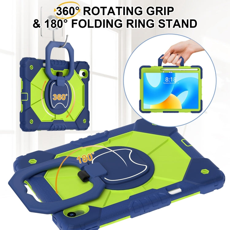For Huawei Matepad 11.5 2023 Contrast Color Robot Silicone Hybrid PC Tablet Case