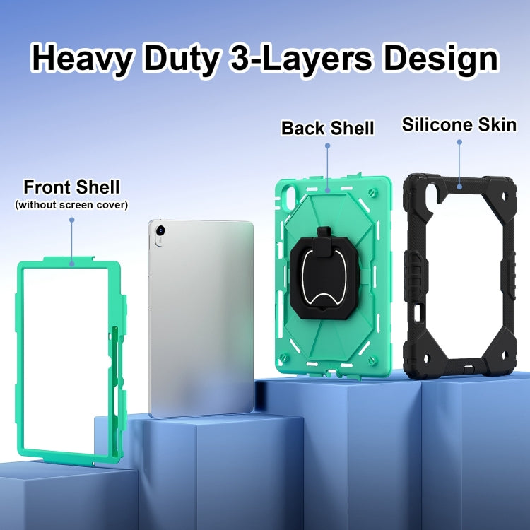 For Huawei Matepad 11.5 2023 Contrast Color Robot Silicone Hybrid PC Tablet Case