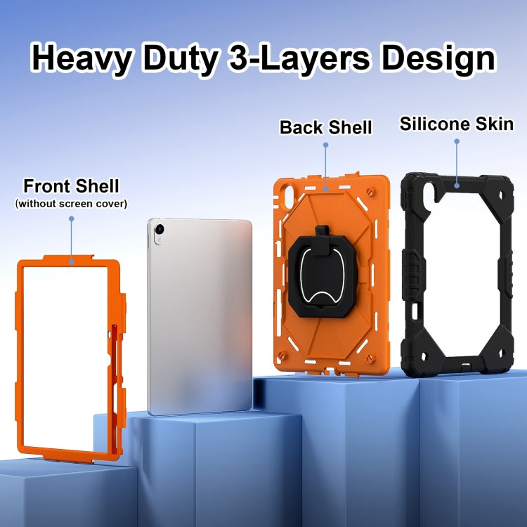 For Huawei Matepad 11.5 2023 Contrast Color Robot Silicone Hybrid PC Tablet Case
