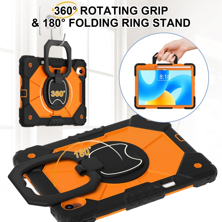 For Huawei Matepad 11.5 2023 Contrast Color Robot Silicone Hybrid PC Tablet Case