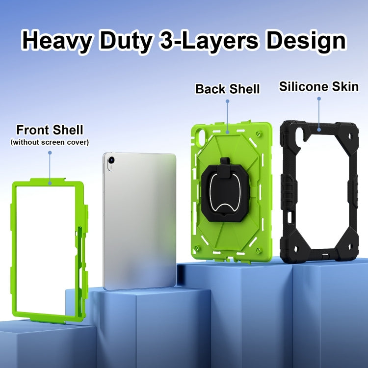For Huawei Matepad 11.5 2023 Contrast Color Robot Silicone Hybrid PC Tablet Case