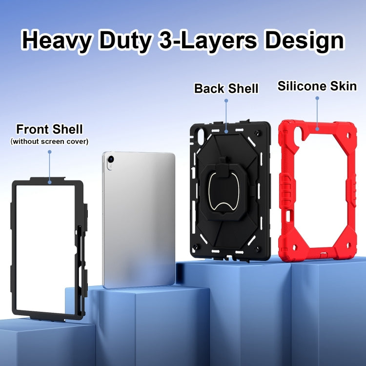 For Huawei Matepad 11.5 2023 Contrast Color Robot Silicone Hybrid PC Tablet Case