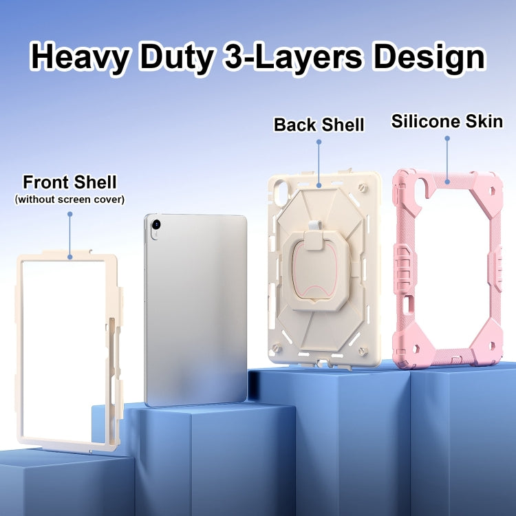 For Huawei Matepad 11.5 2023 Contrast Color Robot Silicone Hybrid PC Tablet Case