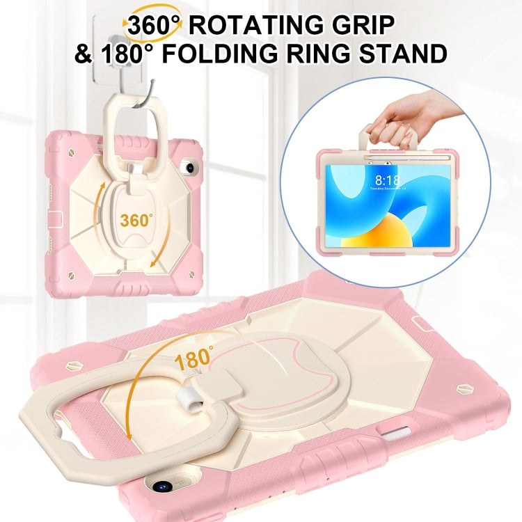 For Huawei Matepad 11.5 2023 Contrast Color Robot Silicone Hybrid PC Tablet Case