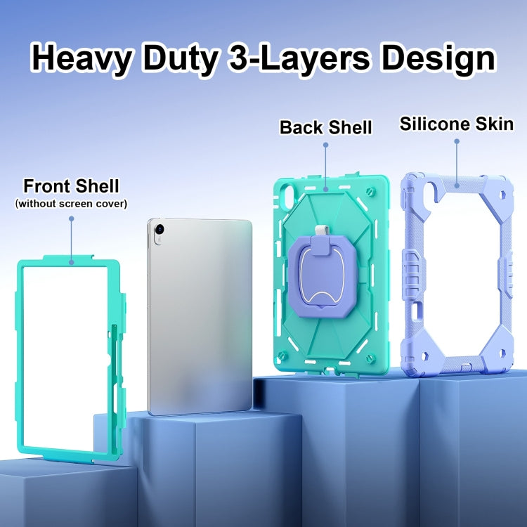 For Huawei Matepad 11.5 2023 Contrast Color Robot Silicone Hybrid PC Tablet Case