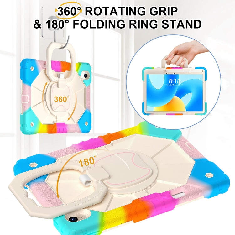 For Huawei Matepad 11.5 2023 Contrast Color Robot Silicone Hybrid PC Tablet Case