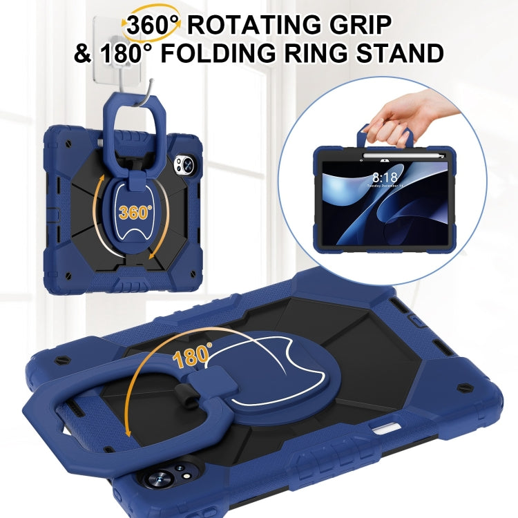 For Huawei MatePad Air 12 2024 Contrast Color Robot Silicone Hybrid PC Tablet Case
