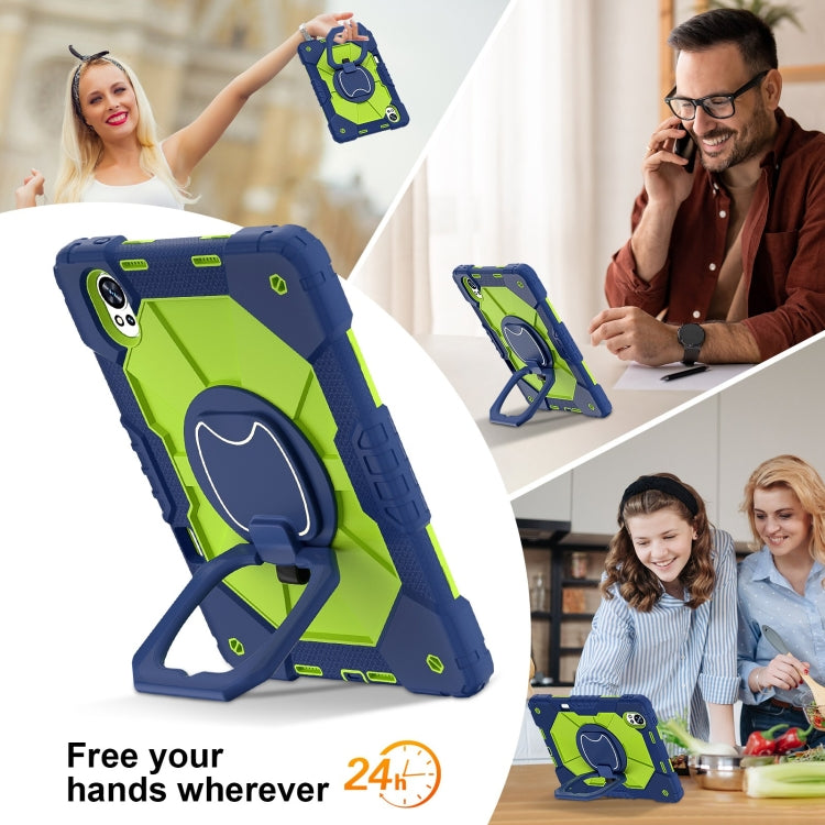 For Huawei MatePad Air 12 2024 Contrast Color Robot Silicone Hybrid PC Tablet Case
