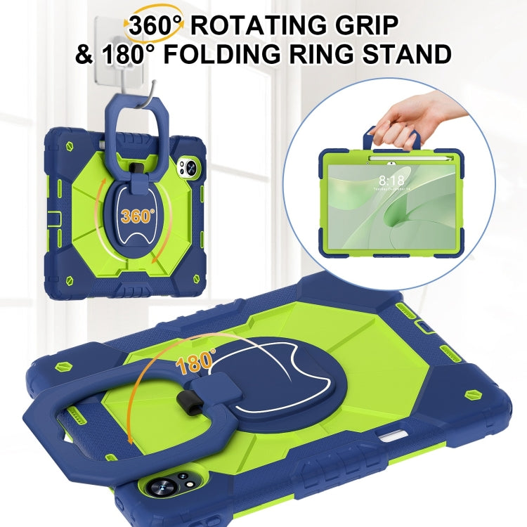For Huawei MatePad Air 12 2024 Contrast Color Robot Silicone Hybrid PC Tablet Case
