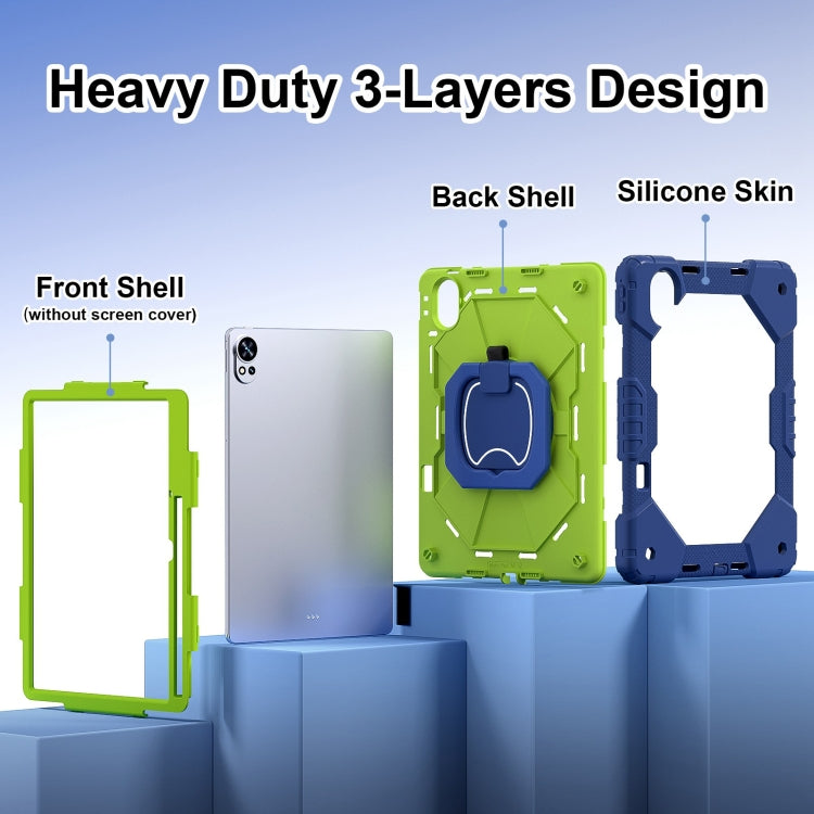 For Huawei MatePad Air 12 2024 Contrast Color Robot Silicone Hybrid PC Tablet Case