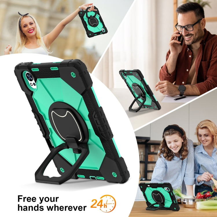 For Huawei MatePad Air 12 2024 Contrast Color Robot Silicone Hybrid PC Tablet Case