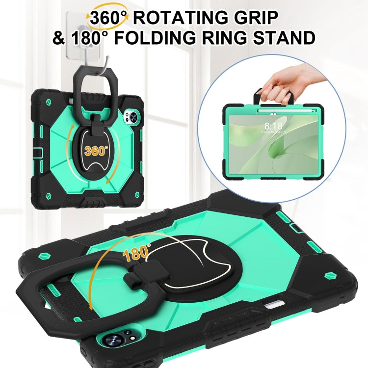 For Huawei MatePad Air 12 2024 Contrast Color Robot Silicone Hybrid PC Tablet Case