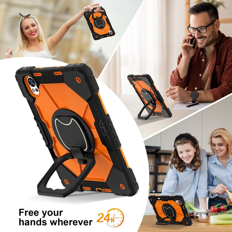 For Huawei MatePad Air 12 2024 Contrast Color Robot Silicone Hybrid PC Tablet Case