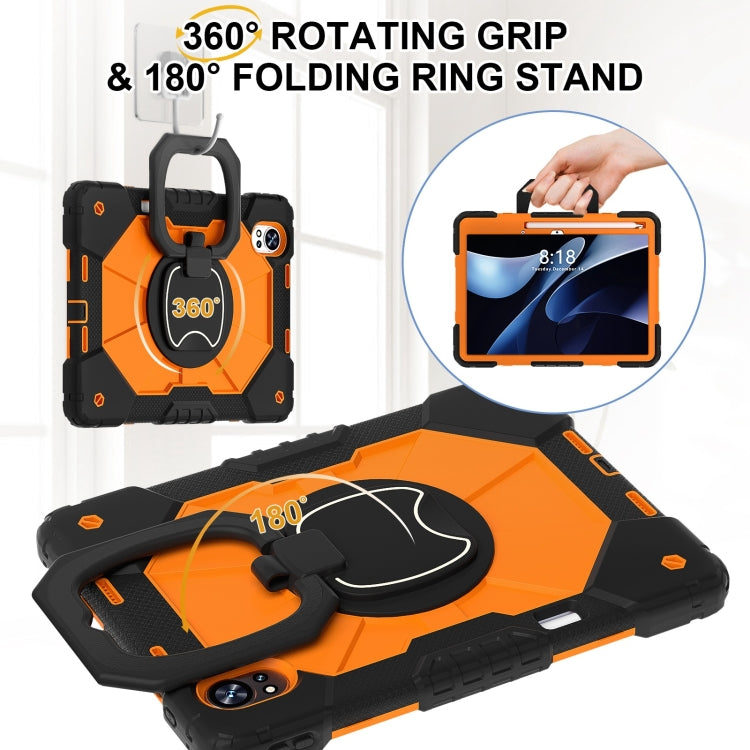 For Huawei MatePad Air 12 2024 Contrast Color Robot Silicone Hybrid PC Tablet Case