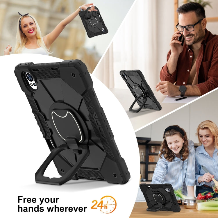 For Huawei MatePad Air 12 2024 Contrast Color Robot Silicone Hybrid PC Tablet Case