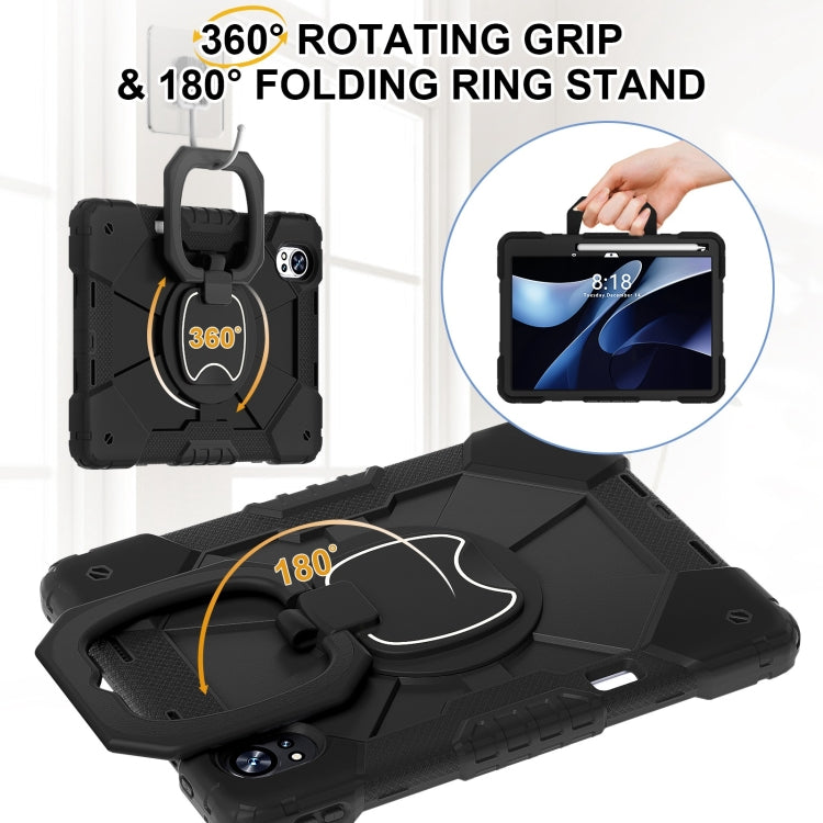 For Huawei MatePad Air 12 2024 Contrast Color Robot Silicone Hybrid PC Tablet Case