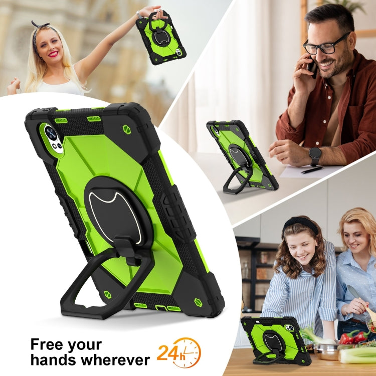 For Huawei MatePad Air 12 2024 Contrast Color Robot Silicone Hybrid PC Tablet Case