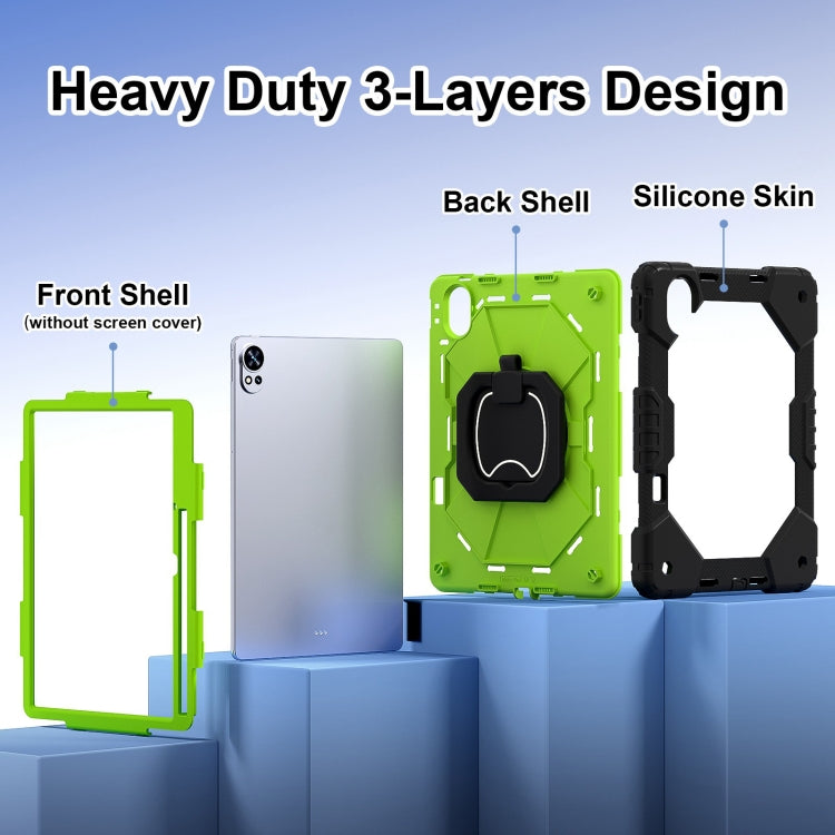 For Huawei MatePad Air 12 2024 Contrast Color Robot Silicone Hybrid PC Tablet Case