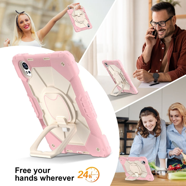For Huawei MatePad Air 12 2024 Contrast Color Robot Silicone Hybrid PC Tablet Case