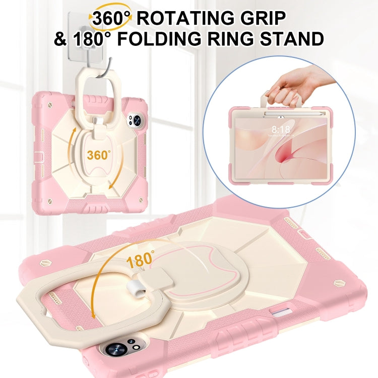 For Huawei MatePad Air 12 2024 Contrast Color Robot Silicone Hybrid PC Tablet Case
