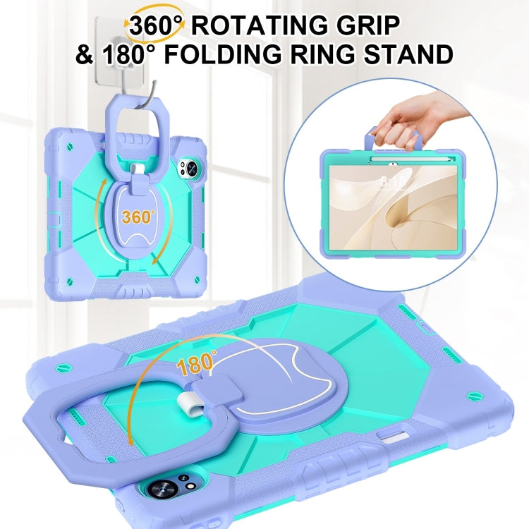 For Huawei MatePad Air 12 2024 Contrast Color Robot Silicone Hybrid PC Tablet Case