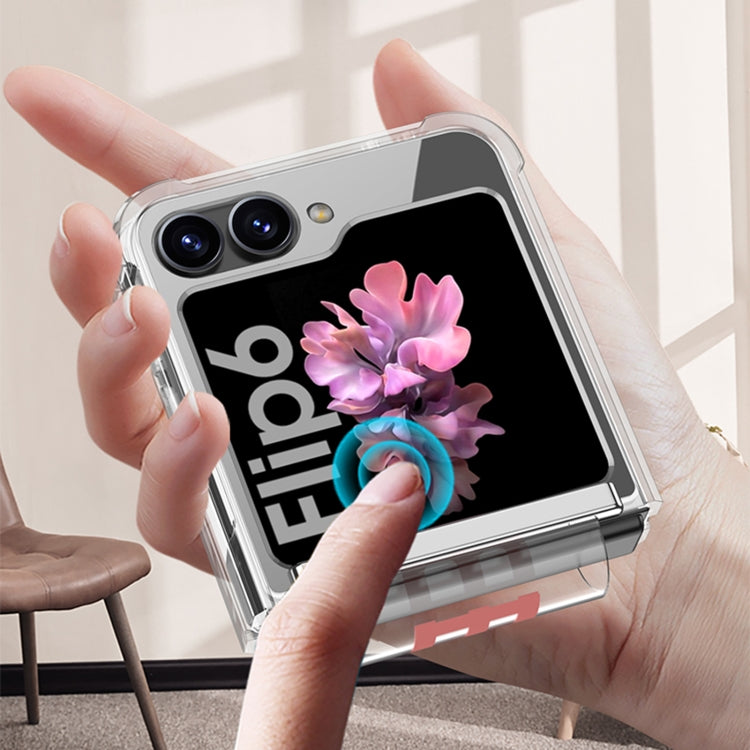 For Samsung Galaxy Z Flip6 GKK Clear Airbag Wristband Holder Phone Case