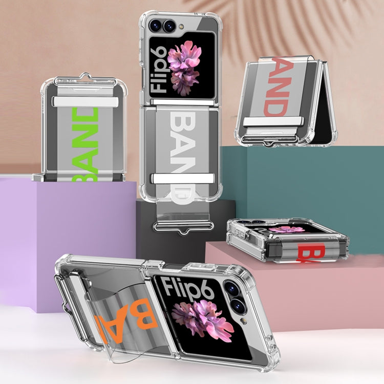 For Samsung Galaxy Z Flip6 GKK Clear Airbag Wristband Holder Phone Case
