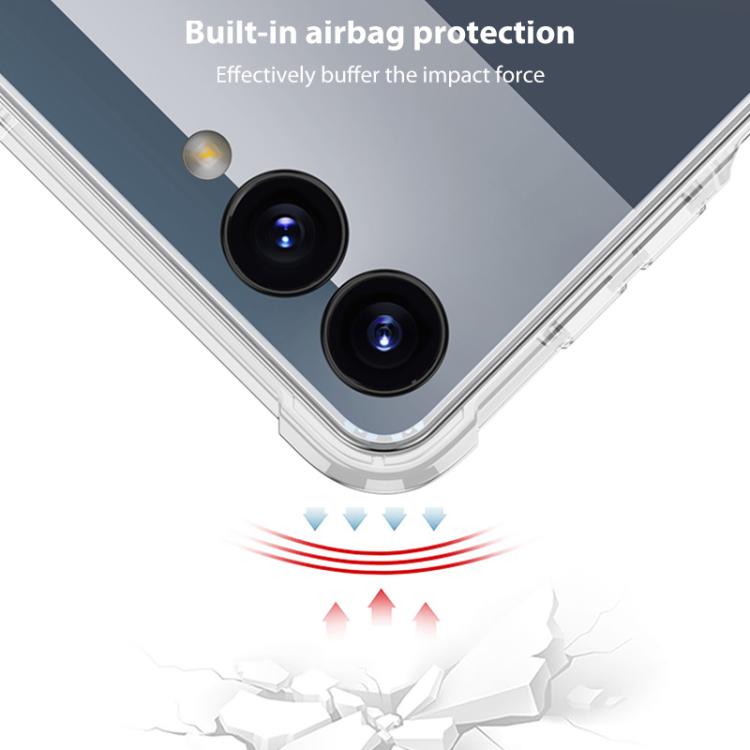 For Samsung Galaxy Z Flip7 5G GKK Clear Airbag Wristband Holder Phone Case