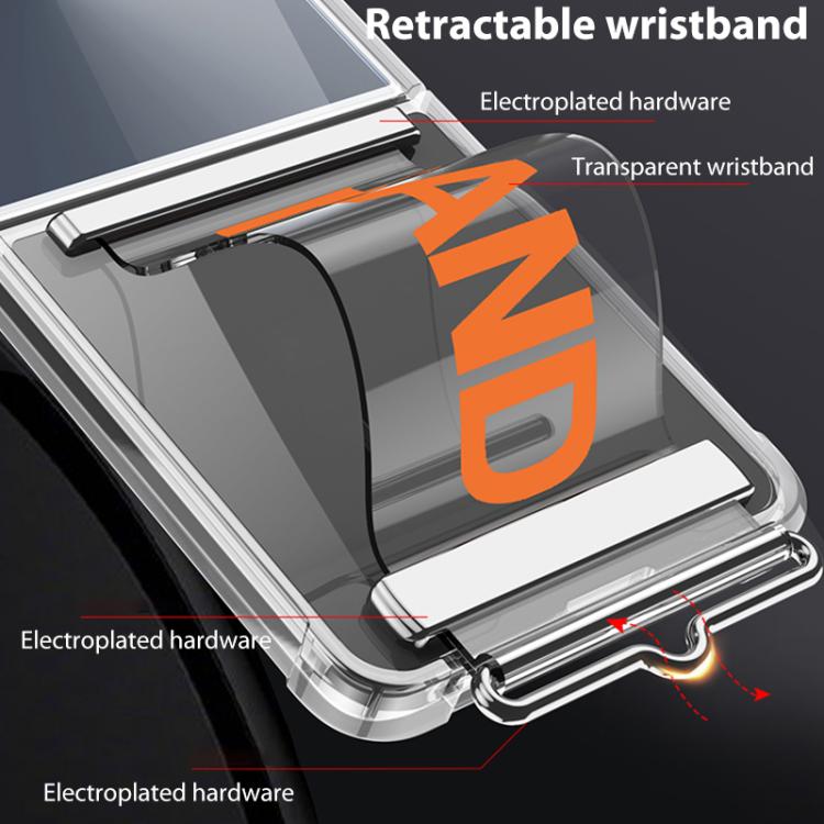 For Samsung Galaxy Z Flip7 5G GKK Clear Airbag Wristband Holder Phone Case