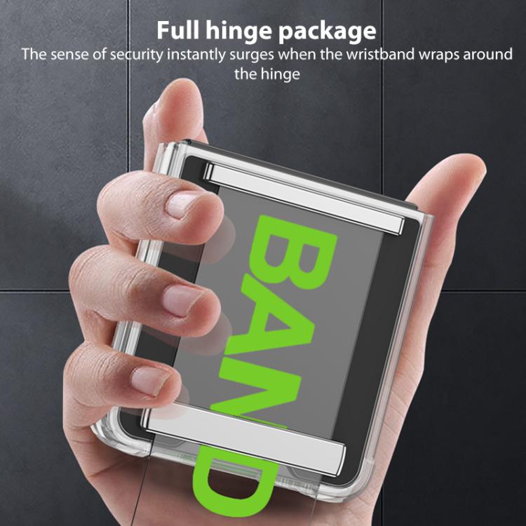 For Samsung Galaxy Z Flip7 5G GKK Clear Airbag Wristband Holder Phone Case