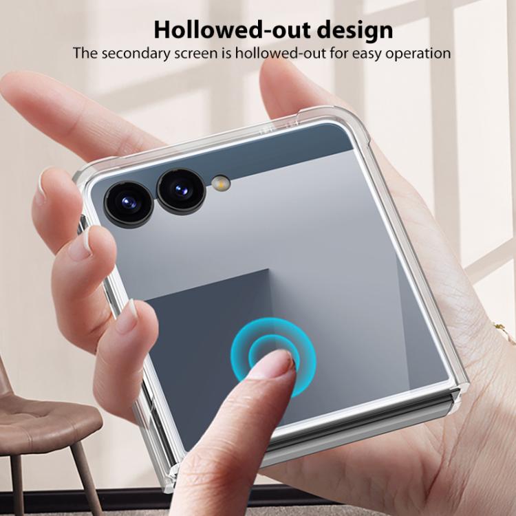 For Samsung Galaxy Z Flip7 5G GKK Clear Airbag Wristband Holder Phone Case