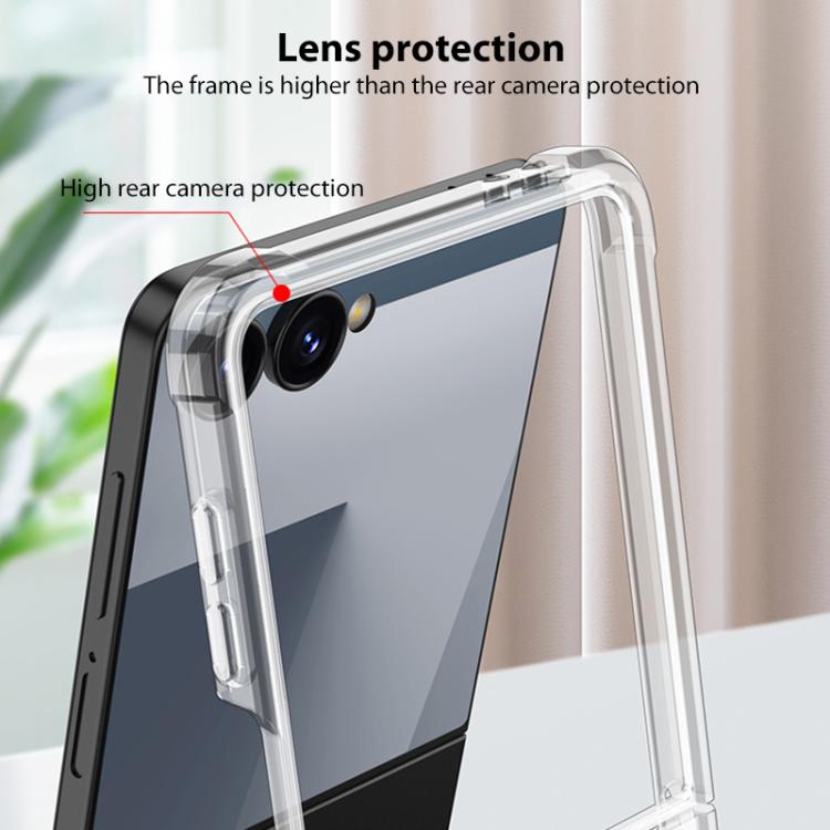 For Samsung Galaxy Z Flip7 5G GKK Clear Airbag Wristband Holder Phone Case