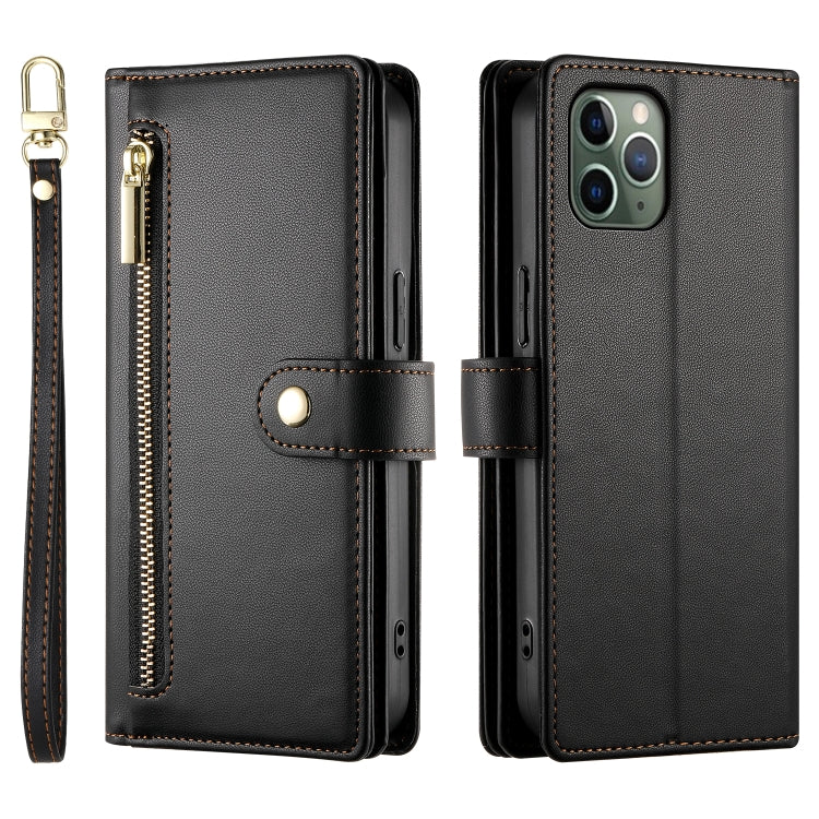 For iPhone 11 Pro Nine Card-slot Zipper Wallet Bag Leather Phone Case