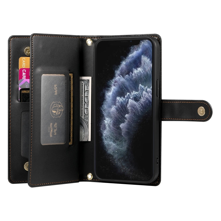 For iPhone 11 Pro Nine Card-slot Zipper Wallet Bag Leather Phone Case