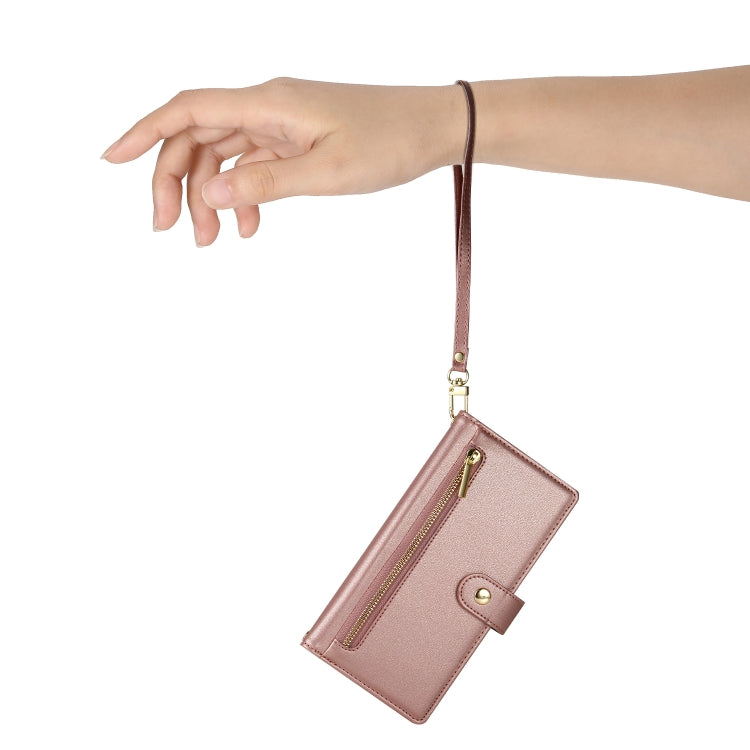 For iPhone 12 mini Nine Card-slot Zipper Wallet Bag Leather Phone Case