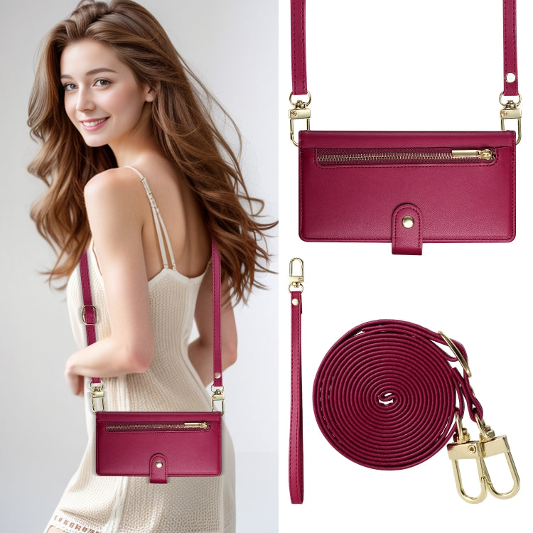 For iPhone 14 Nine Card-slot Zipper Wallet Bag Leather Phone Case