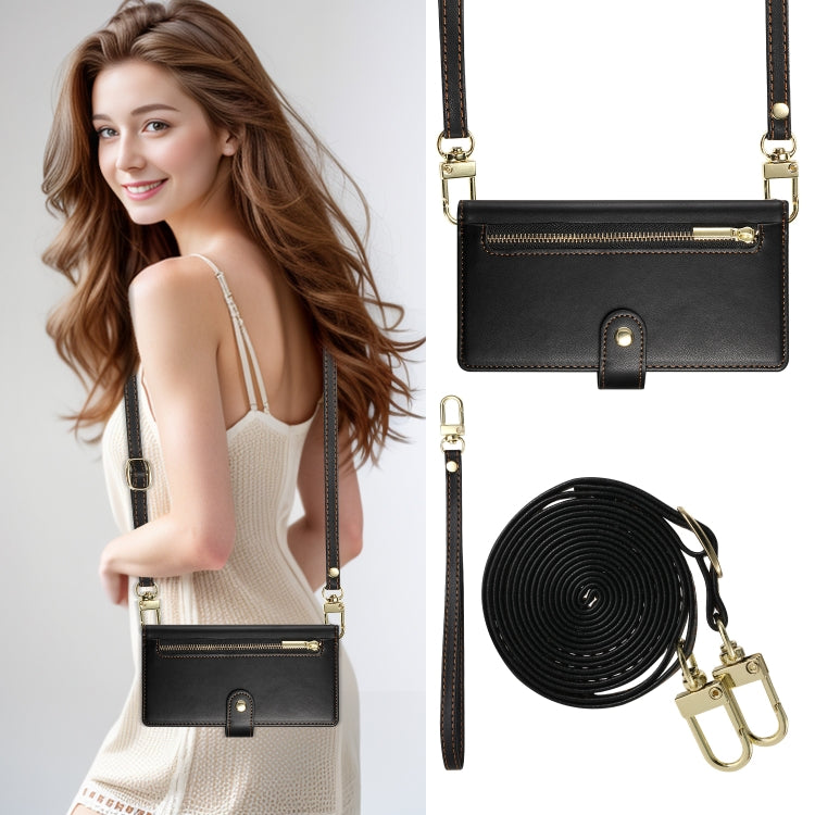 For iPhone 14 Plus Nine Card-slot Zipper Wallet Bag Leather Phone Case