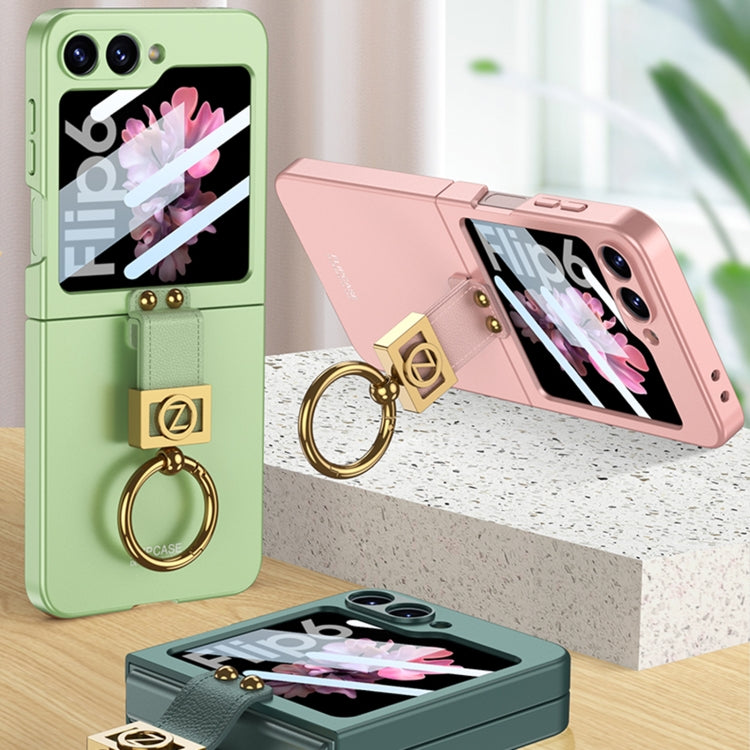 For Samsung Galaxy Z Flip6 / Flip7 FE GKK Integrated Ultra-thin Phone Case with Z Ring Holder