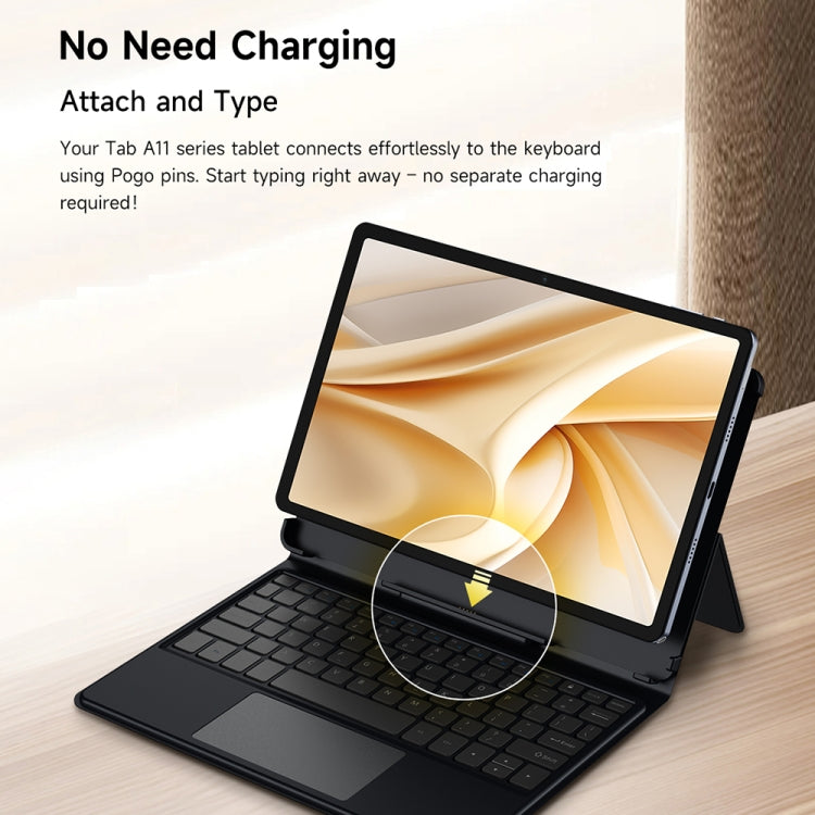 Ulefone Pogo Pin Smart Keyboard & Tablet Leather Case For Tab A11 Pro - Grey