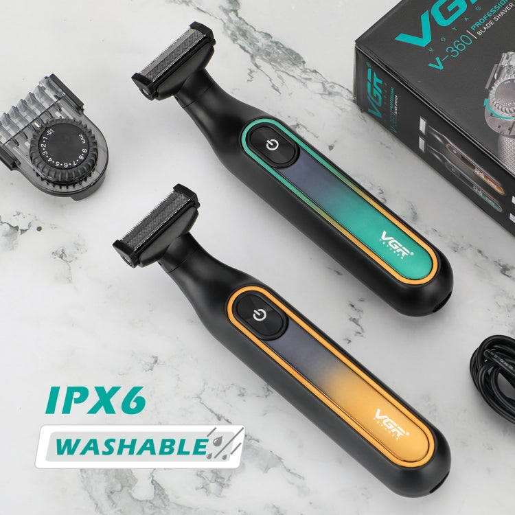 VGR V-360 5W USB Digital Display Electric T-shaped Shaver