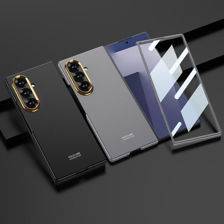 For Samsung Galaxy Z Fold7 5G GKK Integrated Ultra-thin Electroplating Lens Frame Phone Case