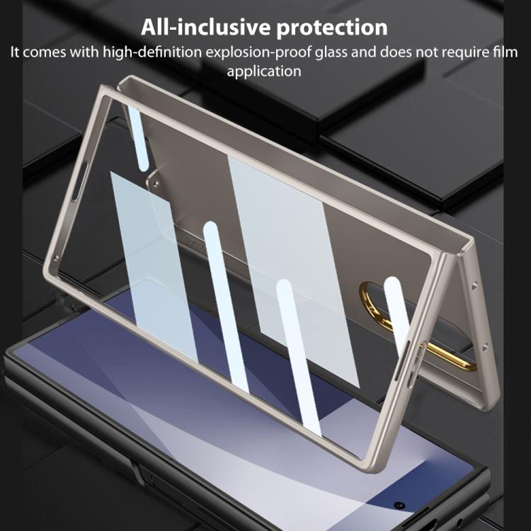 For Samsung Galaxy Z Fold7 5G GKK Integrated Ultra-thin Electroplating Lens Frame Phone Case