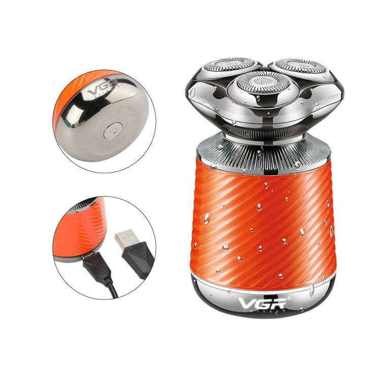 VGR V-391 5W USB 3 in 1 Smart Floating Three-Head Shaver