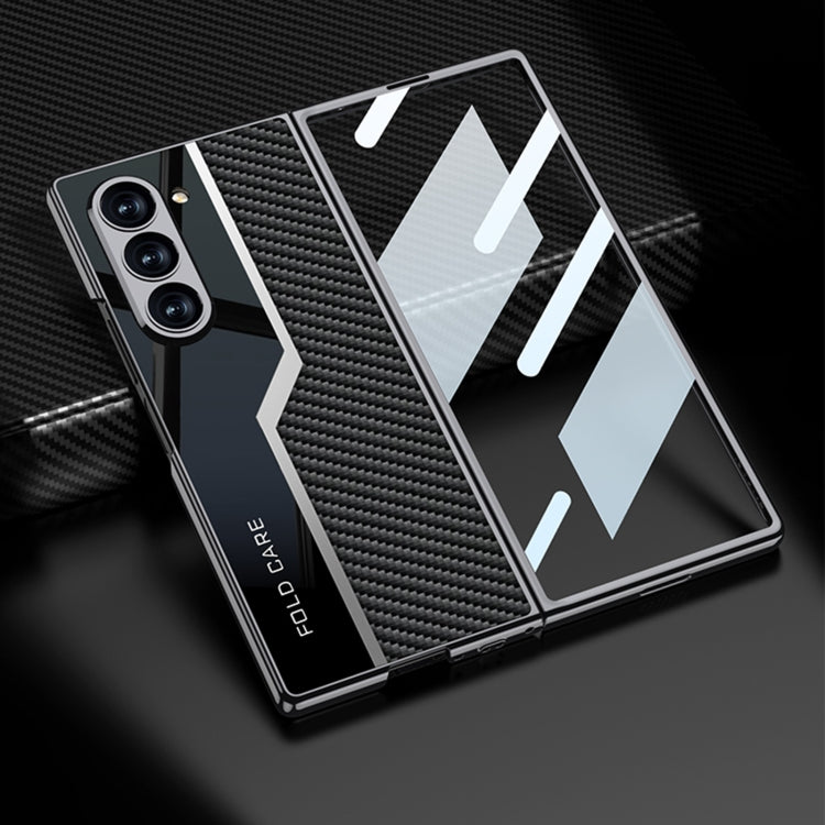 For Samsung Galaxy Z Fold6 GKK Integrated Plating TPU + Leather Supercar Full Coverage Phone Case