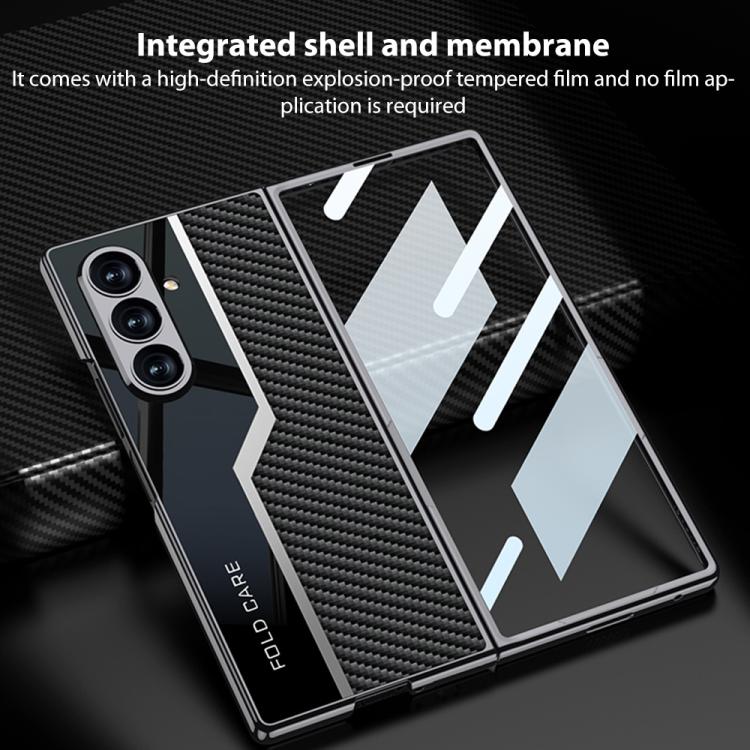 For Samsung Galaxy Z Fold7 5G GKK Integrated Plating TPU + Leather Supercar Full Coverage Phone Case
