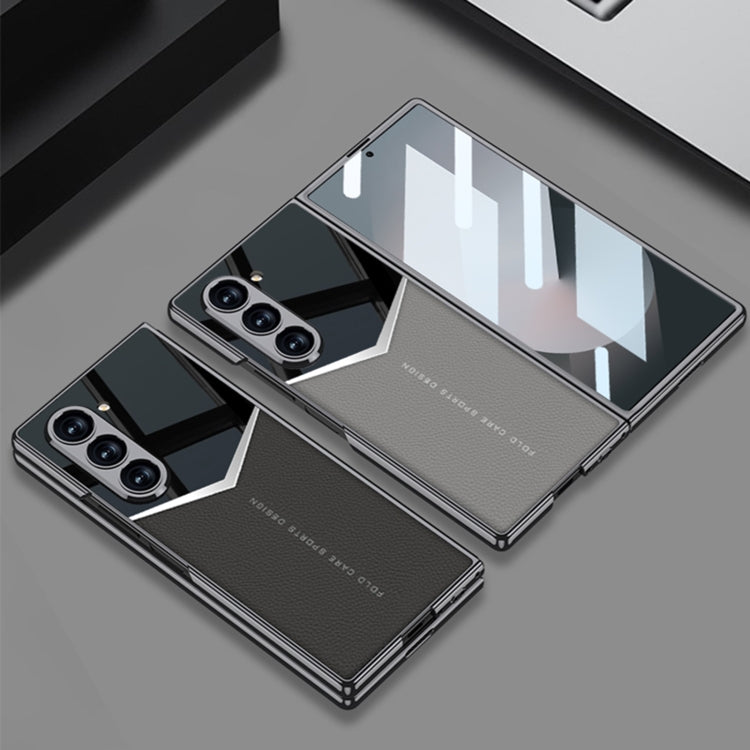 For Samsung Galaxy Z Fold6 GKK Integrated Plating Leather Knight Full Coverage Phone Case